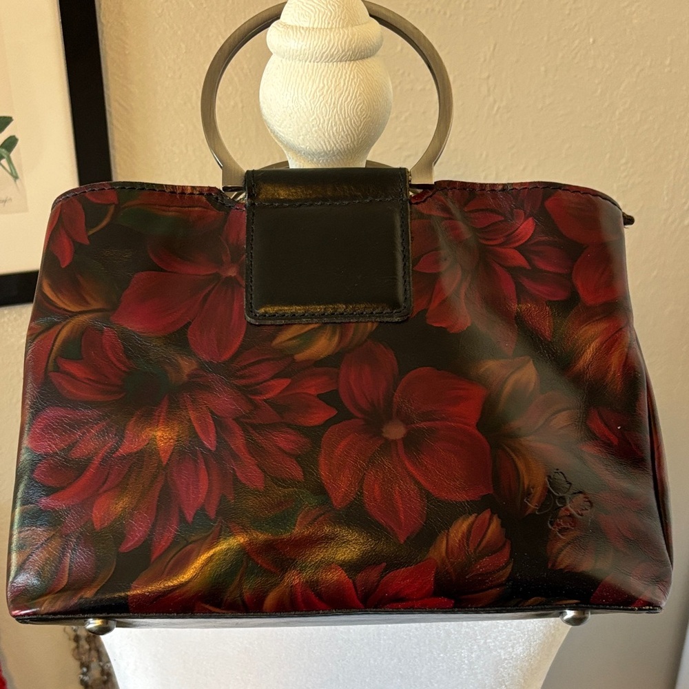 FALL COLORS SALE Patricia Nash Empoli Rustic Mums Metal Handle Handbag